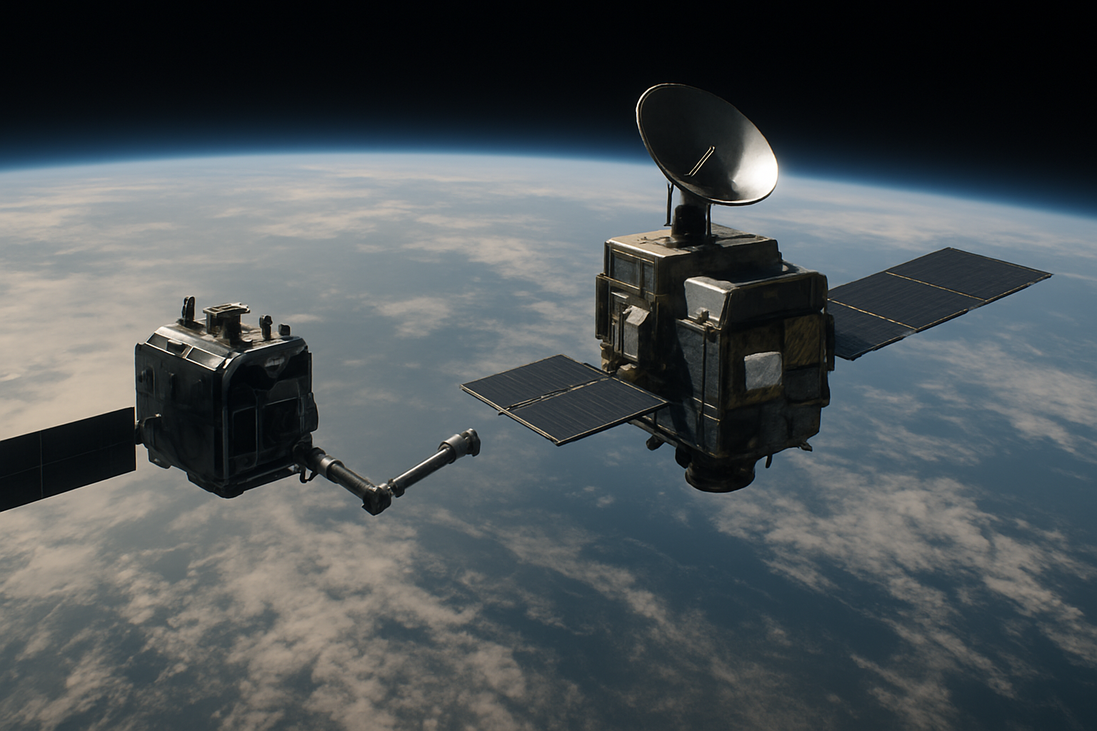 LINK approaching the Swift Observatory before inspection and eventual orbit-raising maneuvers