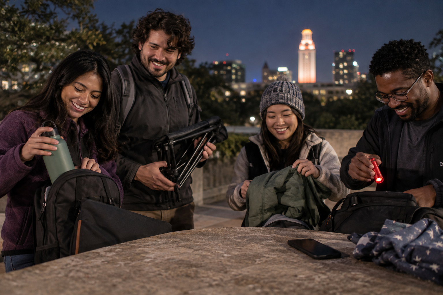 Friends prepare simple, beginner-friendly supplies for an astronomy outing