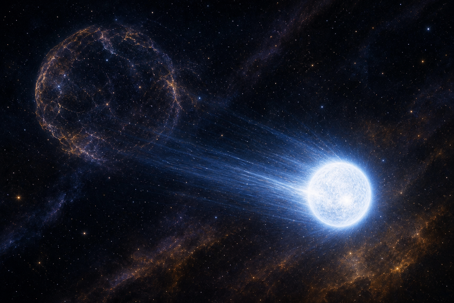 A runaway massive star in a possible binary-remnant history