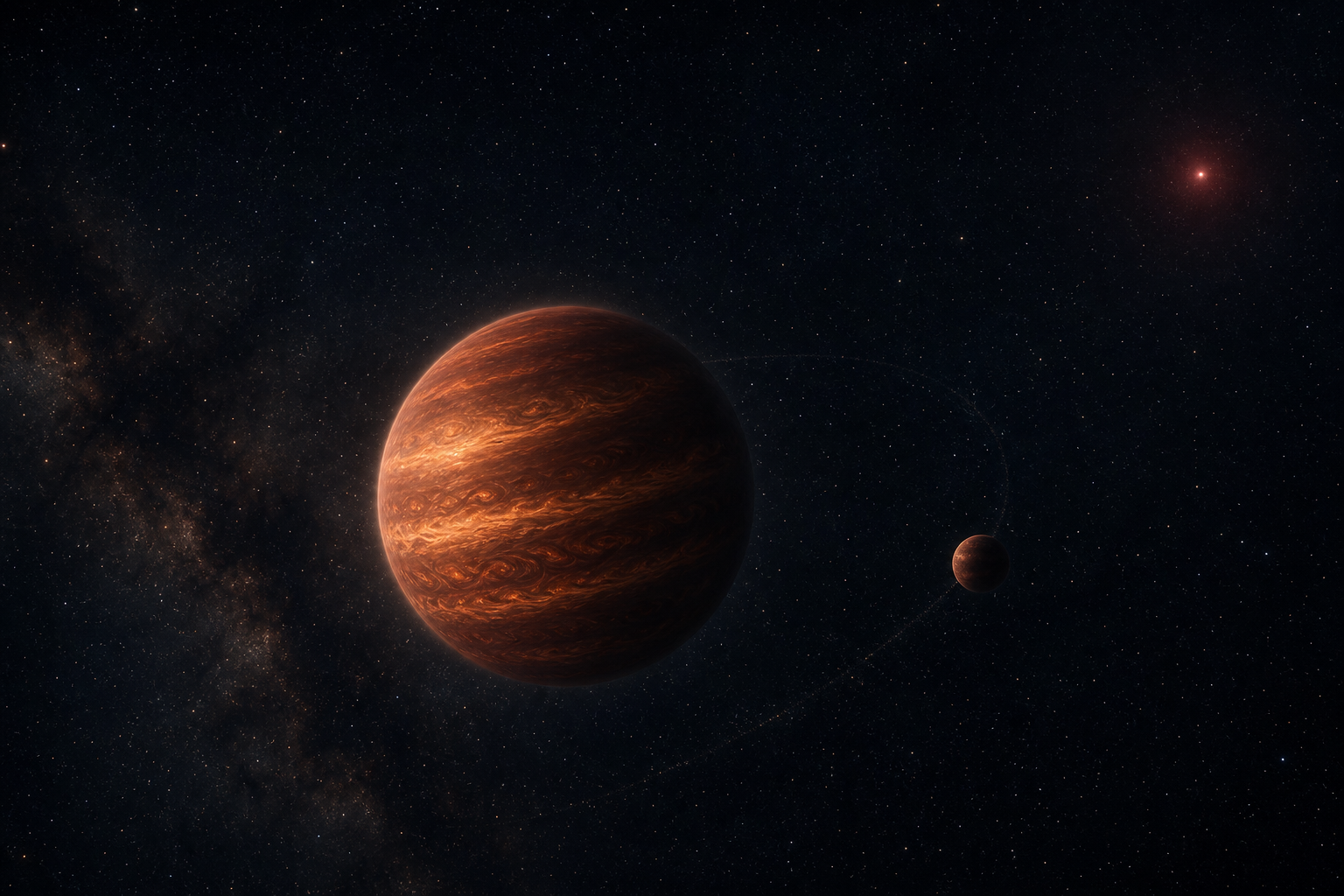Brown dwarf with a possible planetary-mass satellite in orbit