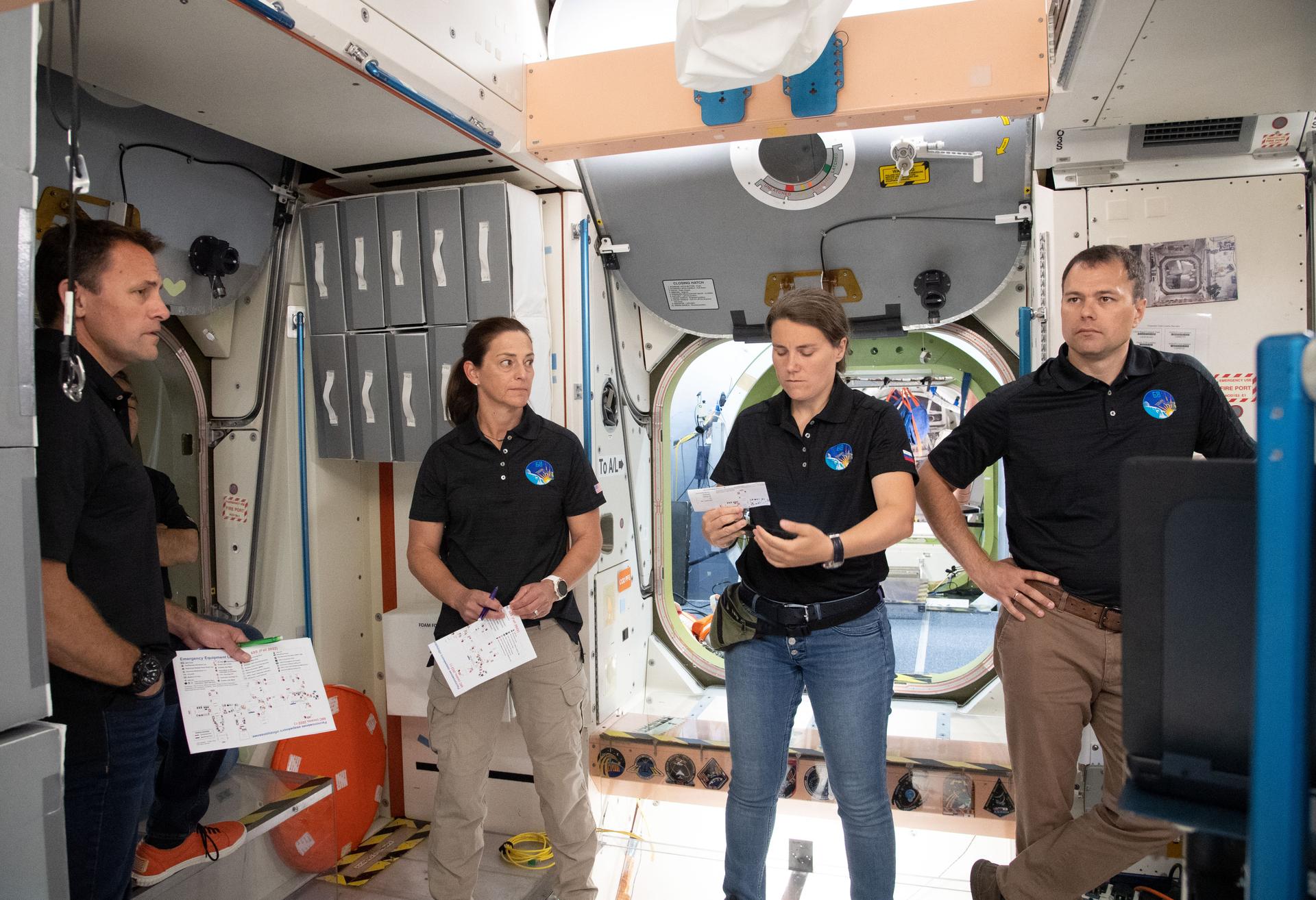 NASA photograph of astronauts training inside an International Space Station mockup, illustrating the human work behind future commercial stations. Credit: NASA.