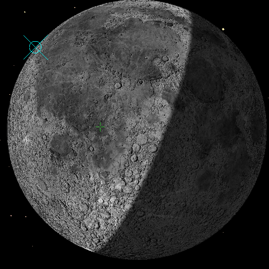 Projected lunar impact region near Einstein Crater