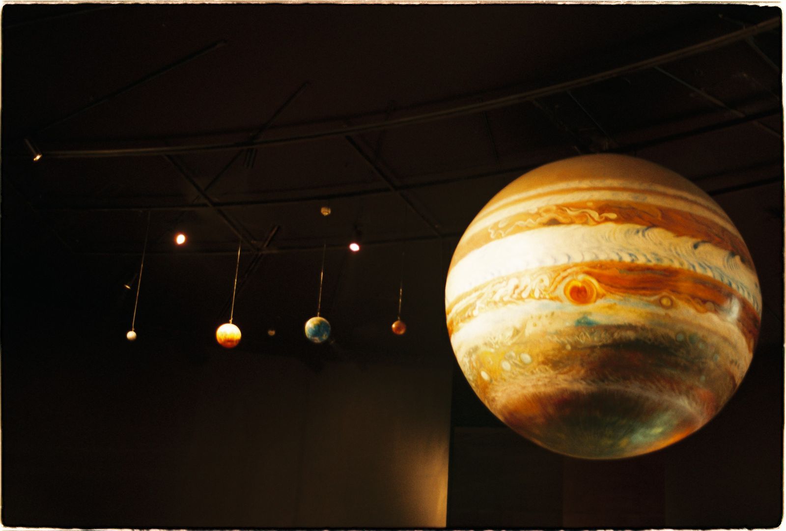 Solar-system models in a museum exhibit
