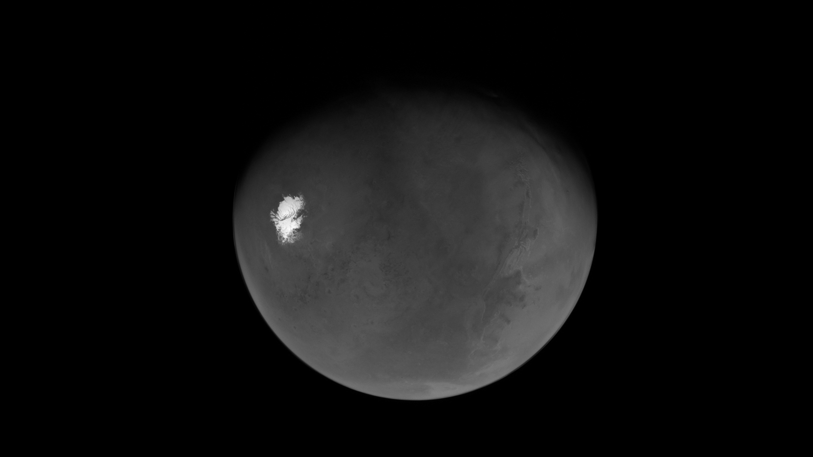 Nearly full Mars seen by Psyche shortly after closest approach
