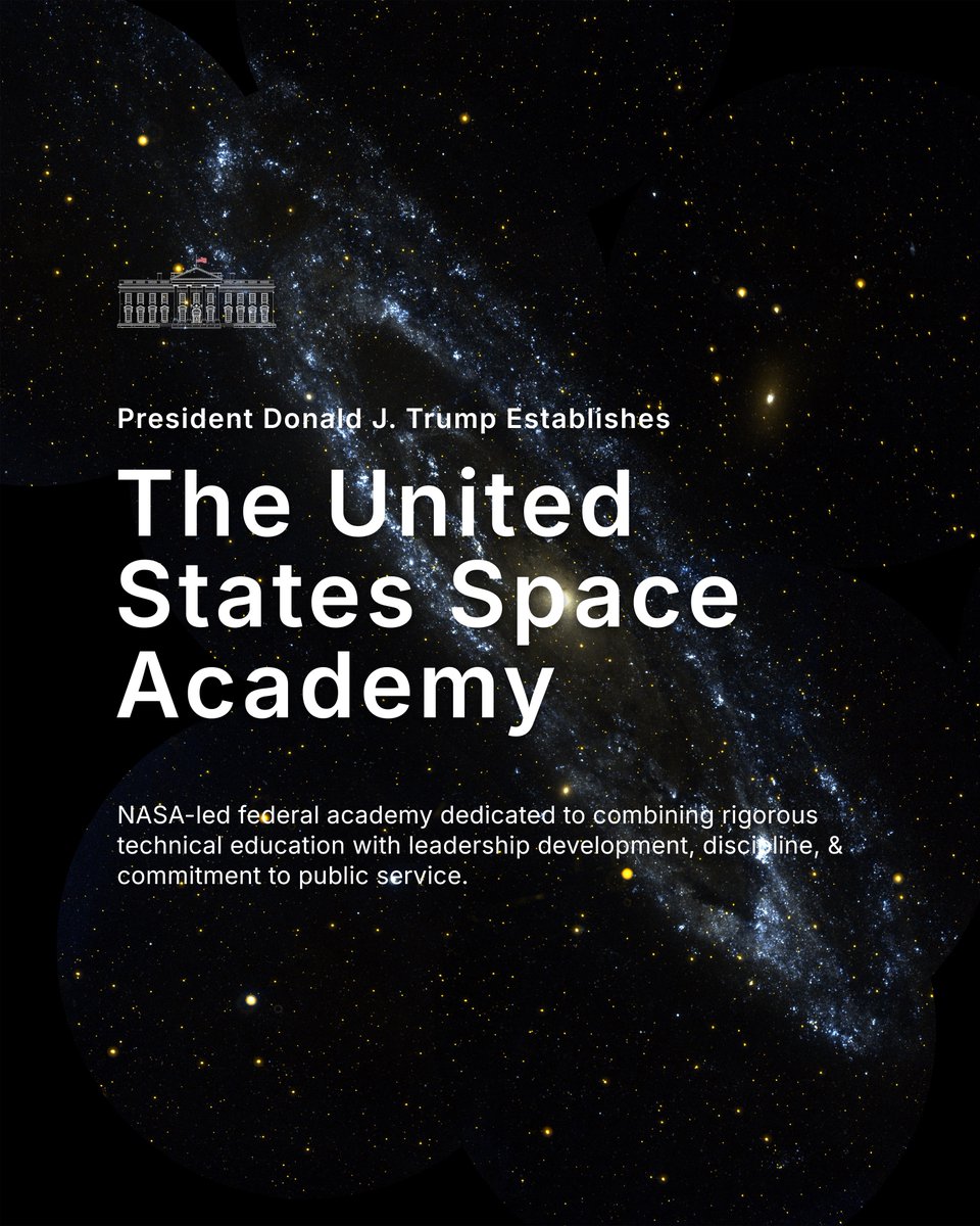 United States Space Academy announcement graphic